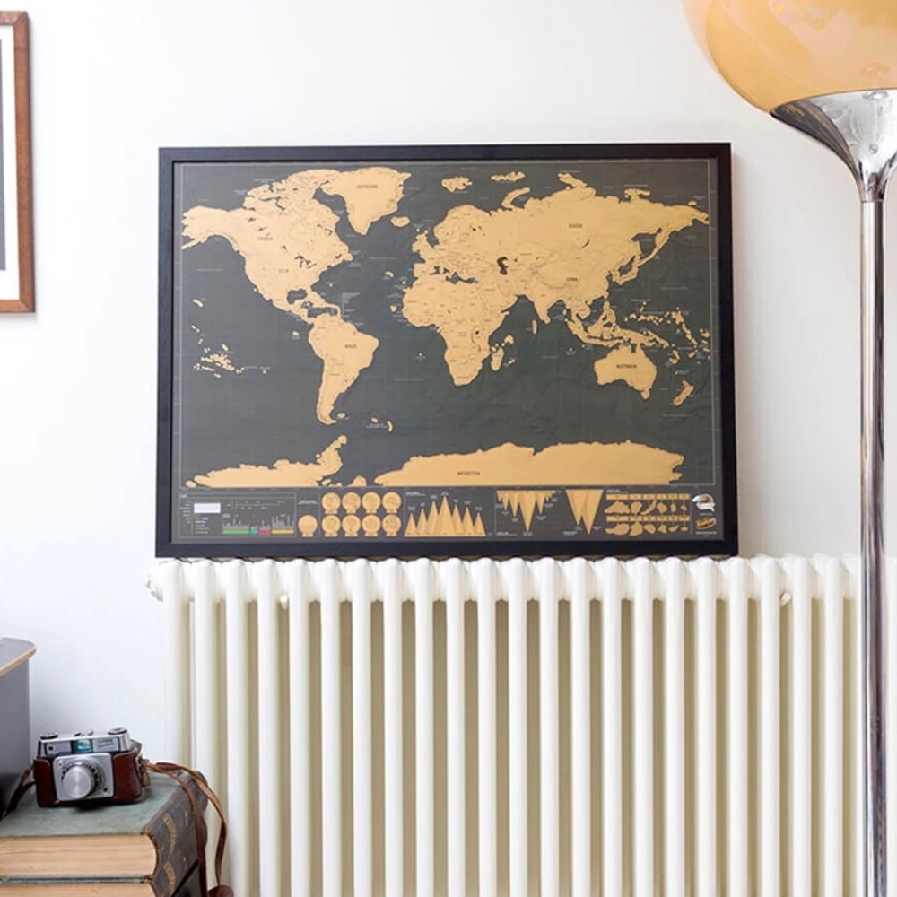 Decor Scratch Map Deluxe Edition Wall Hang